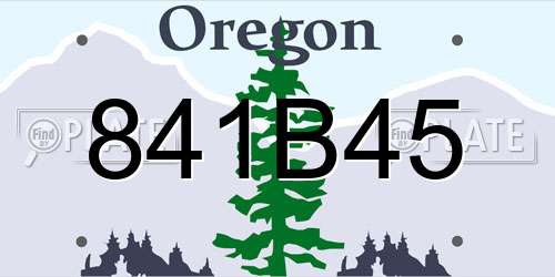 841B45 Oregon License Plate
