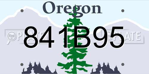 841B95 Oregon License Plate