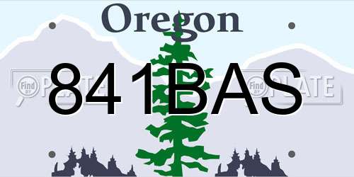 841BAS Oregon License Plate