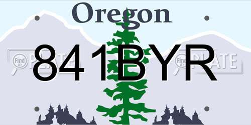 841BYR Oregon License Plate