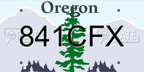 841CFX Oregon License Plate