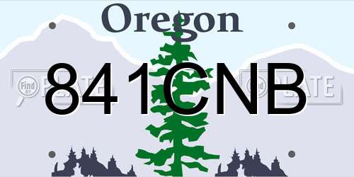 841CNB Oregon License Plate