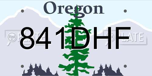 841DHF Oregon License Plate