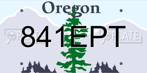 841EPT Oregon License Plate