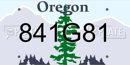841G81 Oregon License Plate