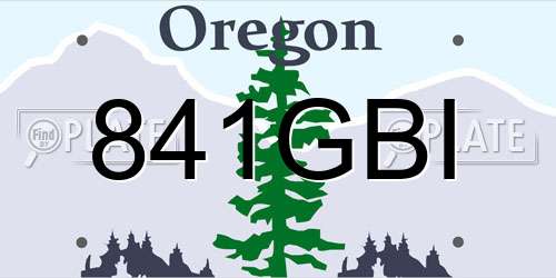 841GBI Oregon License Plate