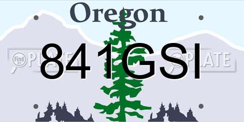 841GSI Oregon License Plate