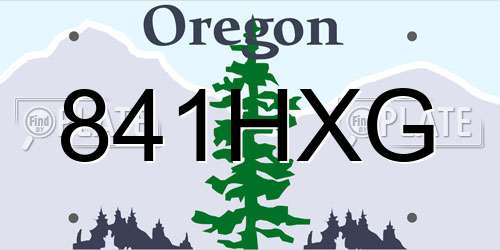 841HXG Oregon License Plate