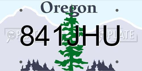 841JHU Oregon License Plate