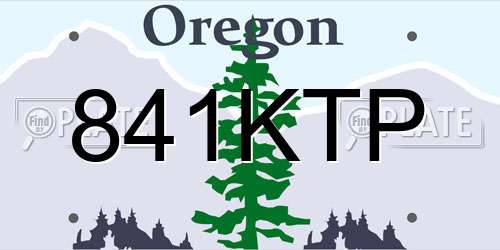 841KTP Oregon License Plate