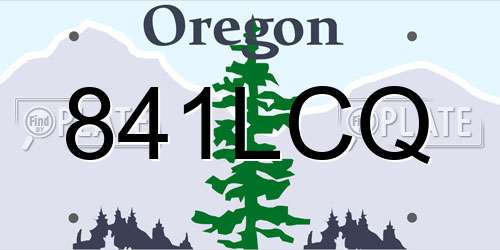 841LCQ Oregon License Plate
