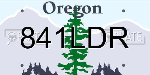 841LDR Oregon License Plate