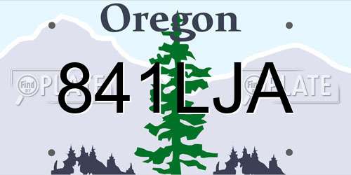 841LJA Oregon License Plate