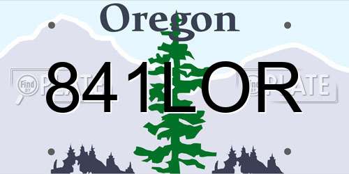 841LOR Oregon License Plate