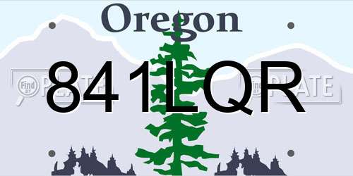 841LQR Oregon License Plate