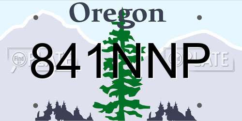 841NNP Oregon License Plate