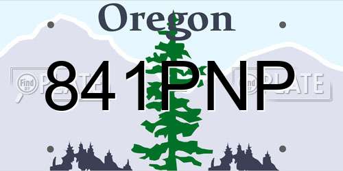 841PNP Oregon License Plate