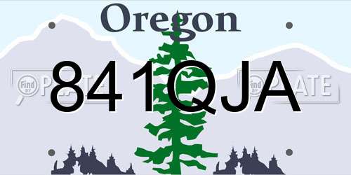 841QJA Oregon License Plate