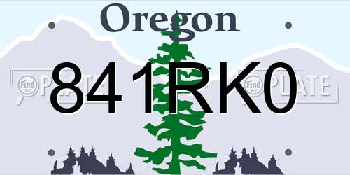 841RK0 Oregon License Plate