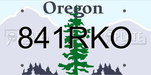 841RKO Oregon License Plate