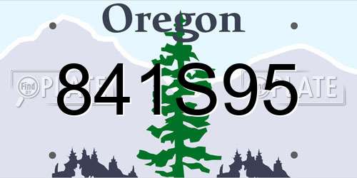 841S95 Oregon License Plate