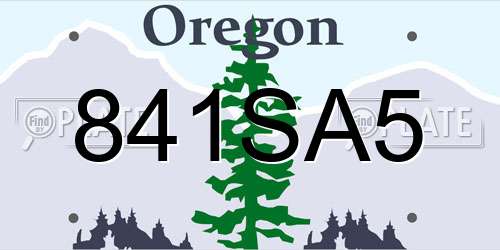841SA5 Oregon License Plate