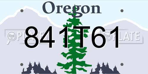 841T61 Oregon License Plate