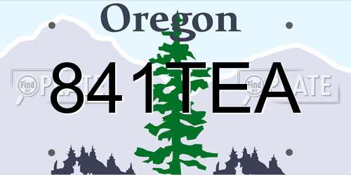 841TEA Oregon License Plate