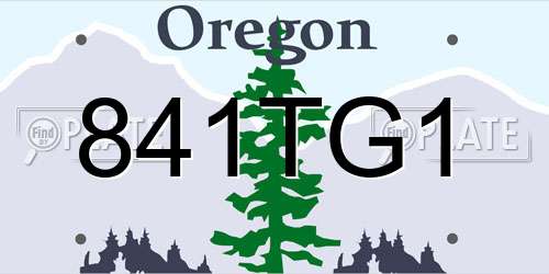 841TG1 Oregon License Plate