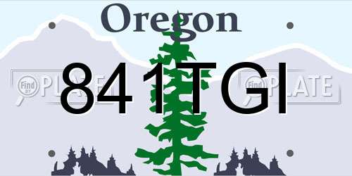 841TGI Oregon License Plate