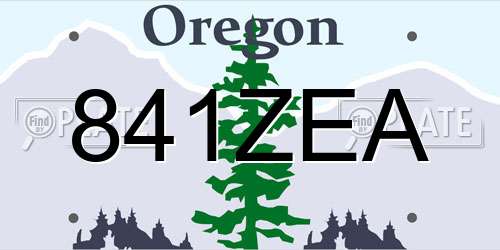 841ZEA Oregon License Plate