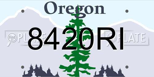 8420RI Oregon License Plate