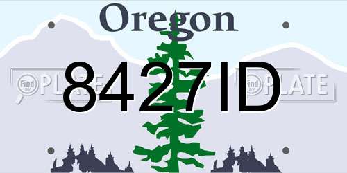 8427ID Oregon License Plate