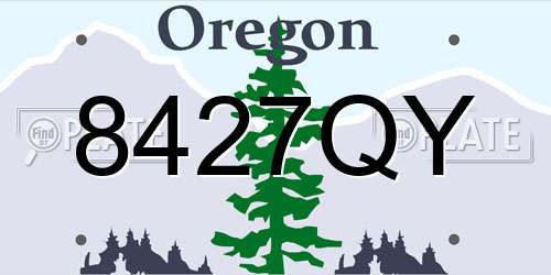 8427QY Oregon License Plate