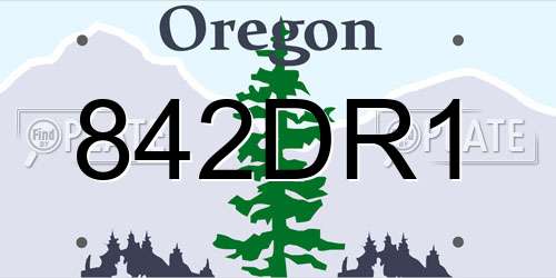 842DR1 Oregon License Plate