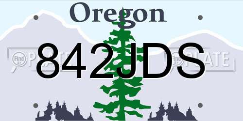 842JDS Oregon License Plate