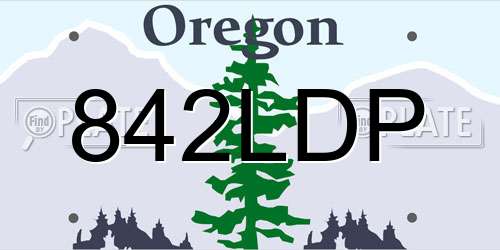 842LDP Oregon License Plate