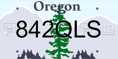842QLS Oregon License Plate