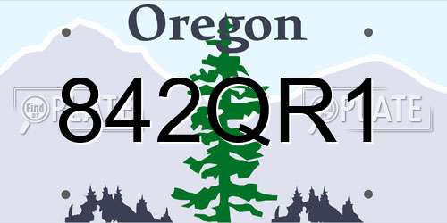 842QR1 Oregon License Plate