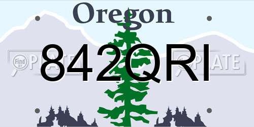 842QRI Oregon License Plate