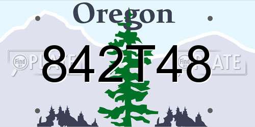 842T48 Oregon License Plate