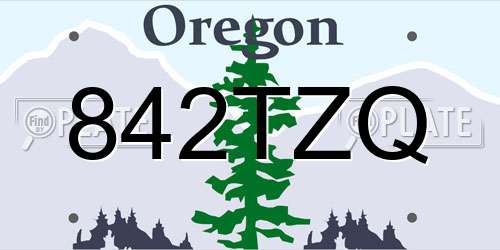 842TZQ Oregon License Plate