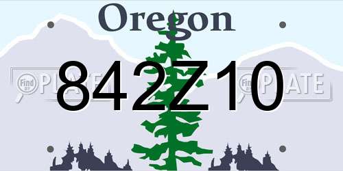 842Z10 Oregon License Plate