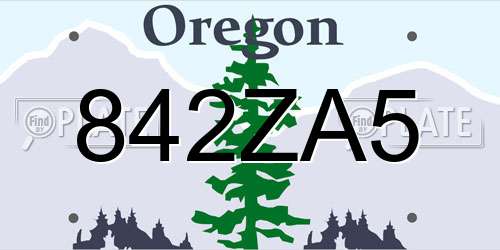842ZA5 Oregon License Plate