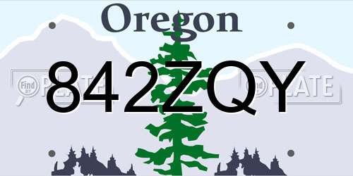 842ZQY Oregon License Plate