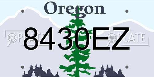 8430EZ Oregon License Plate