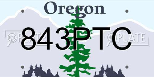 843PTC Oregon License Plate