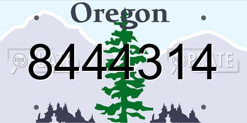 8444314 Oregon License Plate