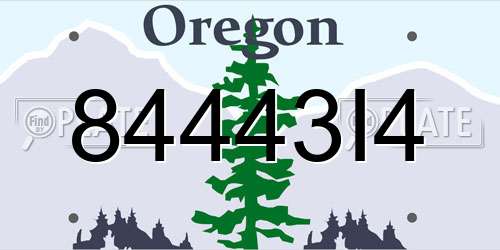 84443I4 Oregon License Plate