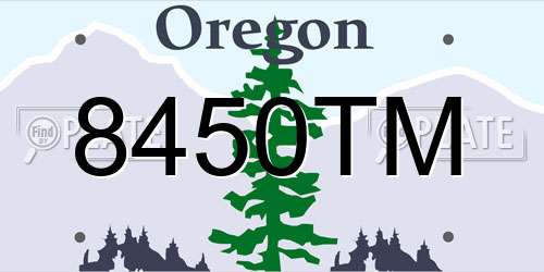 8450TM Oregon License Plate